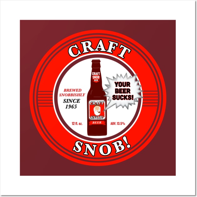 CRAFT SNOB BEER Wall Art by DRAWGENIUS